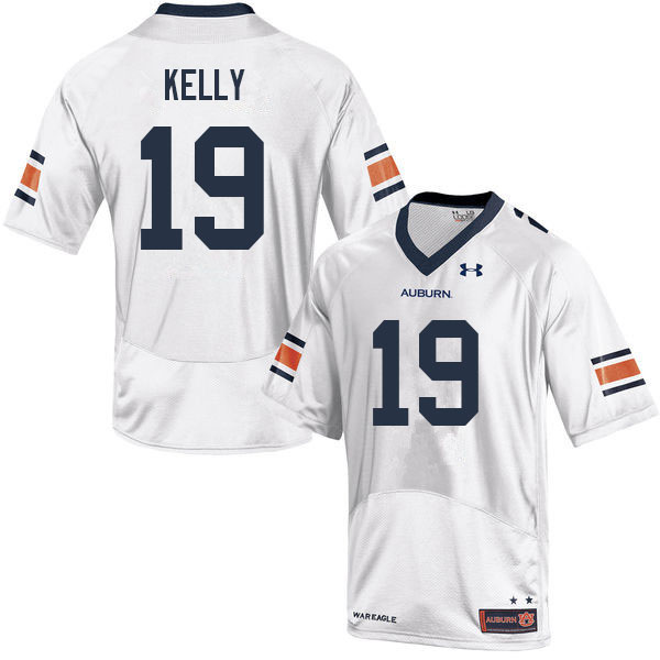 Auburn Tigers Men's Omari Kelly #19 White Under Armour Stitched College 2022 NCAA Authentic Football Jersey ZIE8474GJ